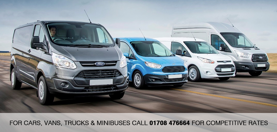 For cars, vans, trucks & minibuses call 01708 476664